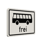 Verkehrszusatzeichen 1024-14 - Kraftomnibus frei