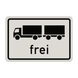 Verkehrszeichen 1024-13 - Lastkraftwagen mit Anhänger frei