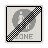 Verkehrszeichen 242.2 - Ende einer Fußgängerzone