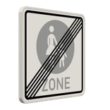 Verkehrszeichen 242.2 - Ende einer Fußgängerzone