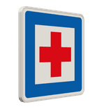 Verkehrszeichen 358 - Erste Hilfe