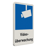 Hinweisschilder - Videoüberwachung und Text