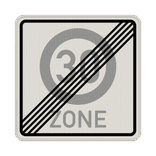Verkehrszeichen 274.2 - Ende Tempo 30-Zone