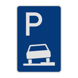 Verkehrszeichen 315-55 - Parken halb auf Gehwegen