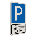 Parkschilder - Parkplatz nur für Schwerbehinderte mit Parkausweis frei