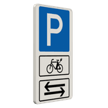 Parkschilder - E-Bikes auf beiden Seiten