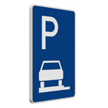 Verkehrszeichen 315-60 - Parken ganz auf Gehwegen