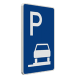 Verkehrszeichen 315-65 - Parken ganz auf Gehwegen