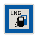 Richtzeichen 365-69 - Tankstelle mit Flüssigerdgas