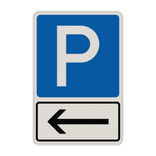 Verkehrszeichen 314-10 - Parken mit Pfeil nach links