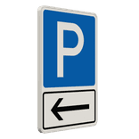 Verkehrszeichen 314-10 - Parken mit Pfeil nach links
