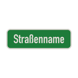 Straßennamenschild 600x200mm - 1 Zeile ohne Rand