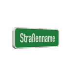 Straßennamenschild 600x200mm - 1 Zeile ohne Rand