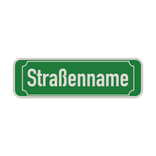 Straßennamenschild 600x200mm - 1 Zeile mit Rand