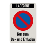 Parkverbotsschilder - LADEZONE - Eingeschränktes Haltverbot, Nur zum Be- und Entladen
