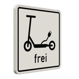 Verkehrszusatzeichen 1022-16 - Elektrokleinstfahrzeuge frei