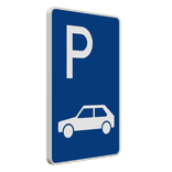 Parkplatzschild nur für Personenkraftwagen