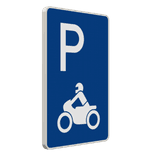 Parkplatzschild - Parkplatz nur für Krafträder