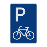 Parkplatzschild Fahrrad aus Dibond®traffic – reflektierend