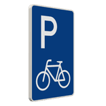 Parkplatzschild Fahrrad aus Dibond®traffic – reflektierend