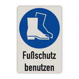 Gebotsschild - Fußschutz benutzen