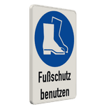 Gebotsschild - Fußschutz benutzen