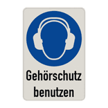 Gebotsschild - Gehörschutz benutzen