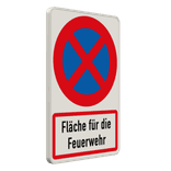 Parkverbotsschild - Absolutes Haltverbot, Fläche für die Feuerwehr