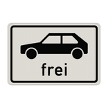 Verkehrszusatzeichen 1024-10 - Personenkraftwagen frei