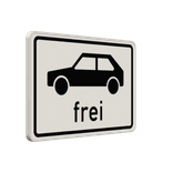 Verkehrszusatzeichen 1024-10 - Personenkraftwagen frei