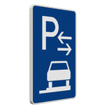 Richtzeichen 315-68 - Parken ganz auf Gehwegen (Mitte)