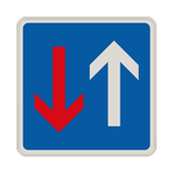 Richtzeichen 308 - Vorrang vor dem Gegenverkehr