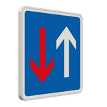 Verkehrszeichen 308 - Vorrang vor dem Gegenverkehr