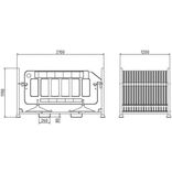 Barrière en plastique 2000x1000mm blanche - Réfléchissante - Pieds pliables - kit de 20 pièces bloc de transport inclus