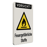 Warnschilder - Vorsicht! Feuergefährliche Stoffe