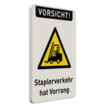 Warnschilder - Vorsicht! Staplerverkehr hat Vorrang