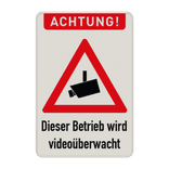 Warnschilder - Achtung, Dieser Betrieb wird videoüberwacht