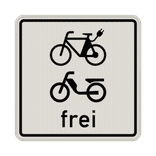 Verkehrszusatzeichen 1022-15 - E-Bikes und Mofas frei