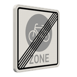 Vorschriftszeichen 244.4 - Ende einer Fahrradzone