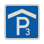 Richtzeichen 314-50 - Parkhaus, Parkgarage mit Nummer