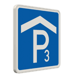 Verkehrszeichen 314-50 – Parkhaus/Parkgarage mit Nummer