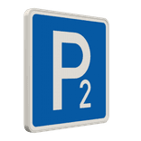 Verkehrszeichen 314 - Parken mit Nummer aus Dibond®traffic