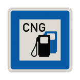 Verkehrszeichen 365-54 - Tankstelle mit Erdgas