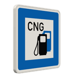 Verkehrszeichen 365-54 - Tankstelle mit Erdgas