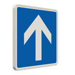 Verkehrszeichen 353 - Hinweis auf eine Einbahnstraße