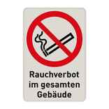 Verbotsschilder - Rauchverbot im gesamten Gebäude