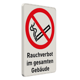 Verbotsschilder - Rauchverbot im gesamten Gebäude