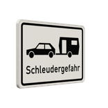 Verkehrszusatzeichen 1006-30 - Schleudergefahr für Wohnwagengespanne