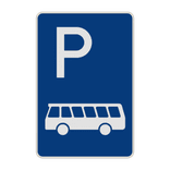 Parkplatzschild - Parkplatz nur für Kraftomnibusse