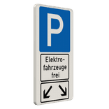 Parkschilder - Zwei Elektrofahrzeuge frei